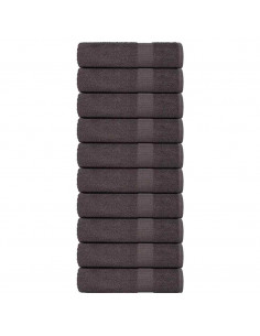 Asciugamani Doccia 10 pz Antracite 70x140cm 360g/m² 100% Cotone