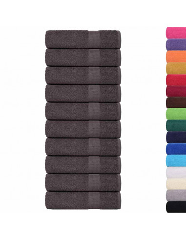 Asciugamani Doccia 10 pz Antracite 70x140cm 360g/m² 100% Cotone