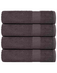 Asciugamani 4 pz Antracite 50x100 cm 360 g/m² 100% Cotone