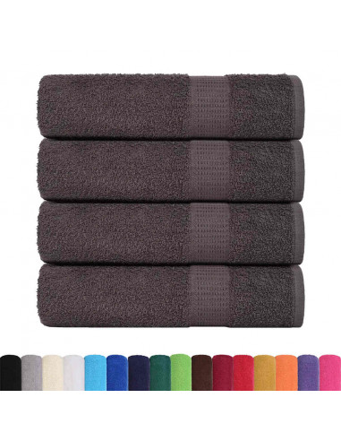 Asciugamani 4 pz Antracite 50x100 cm 360 g/m² 100% Cotone