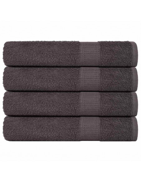 Asciugamani 4 pz Antracite 100x200 cm 360 g/m² 100% Cotone