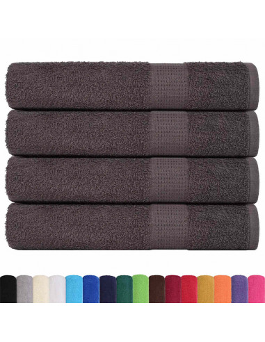 Asciugamani 4 pz Antracite 100x200 cm 360 g/m² 100% Cotone