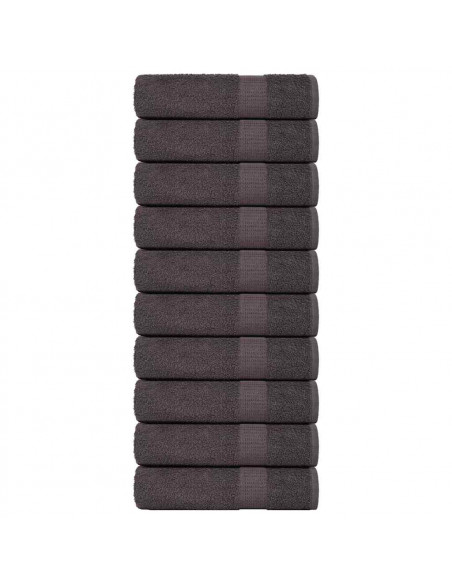 Asciugamani 10 pz Antracite 50x100 cm 360 g/m² 100% Cotone