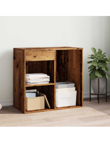 Armadietto per Cosmetici Legno Antico 80x40x75 cm in Truciolato