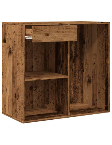 Armadietto per Cosmetici Legno Antico 80x40x75 cm in Truciolato
