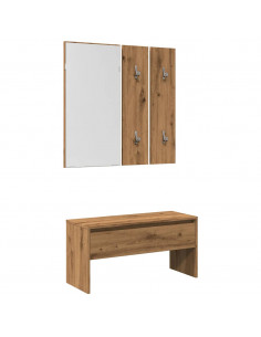 Set di Mobili da Corridoio Rovere Artigianale Legno Multistrato