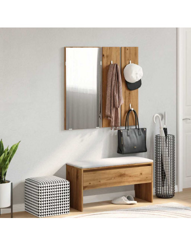 Set di Mobili da Corridoio Rovere Artigianale Legno Multistrato