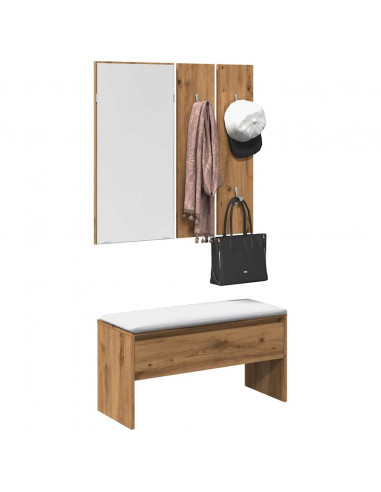 Set di Mobili da Corridoio Rovere Artigianale Legno Multistrato