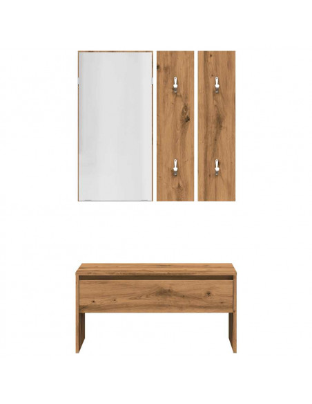 Set di Mobili da Corridoio Rovere Artigianale Legno Multistrato