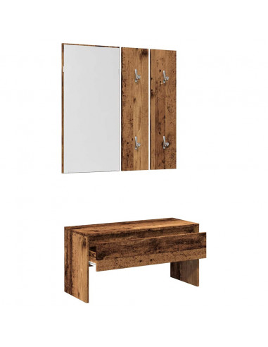 Set di Mobili da Corridoio Legno Antico in Legno Multistrato