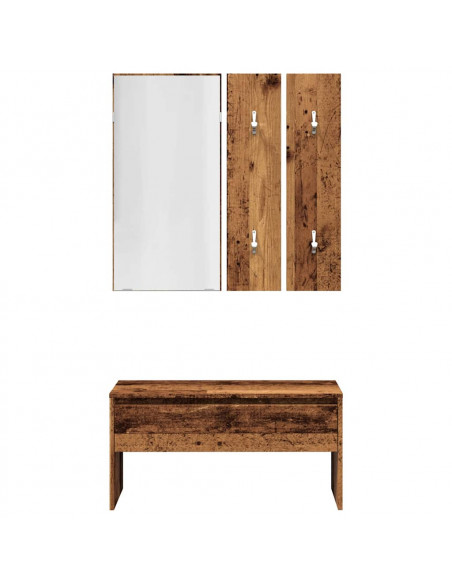 Set di Mobili da Corridoio Legno Antico in Legno Multistrato