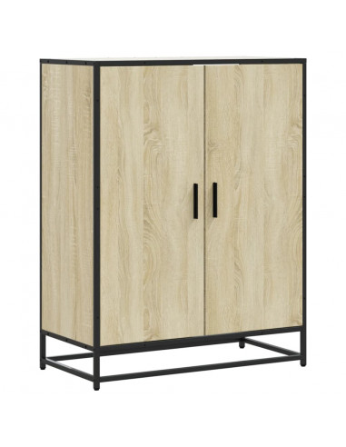 Scarpiera Rovere Sonoma 75x38x97,5 cm Legno Multistrato Metallo