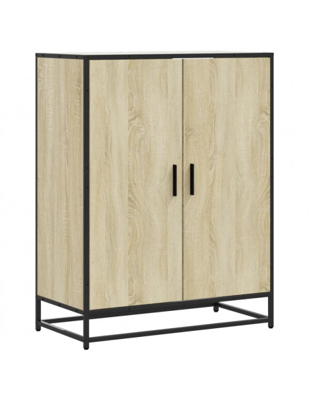 Scarpiera Rovere Sonoma 75x38x97,5 cm Legno Multistrato Metallo