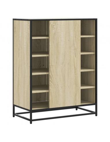 Scarpiera Rovere Sonoma 75x38x97,5 cm Legno Multistrato Metallo