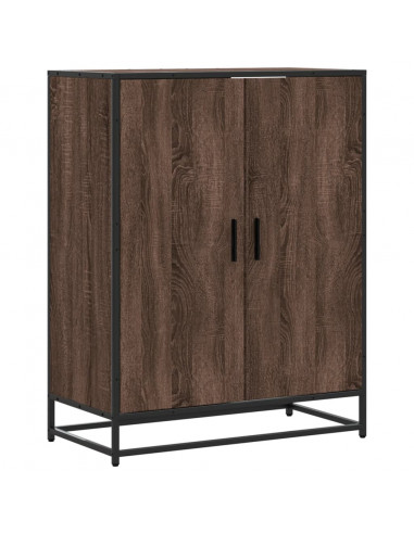 Scarpiera Rovere Marrone 75x38x97,5cm Legno Multistrato Metallo