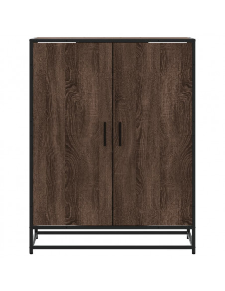 Scarpiera Rovere Marrone 75x38x97,5cm Legno Multistrato Metallo