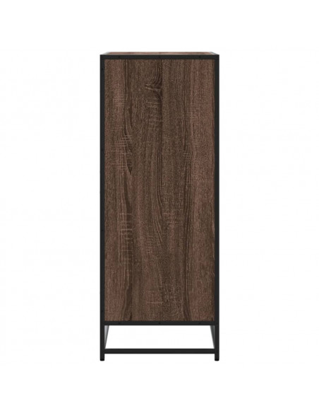 Scarpiera Rovere Marrone 75x38x97,5cm Legno Multistrato Metallo