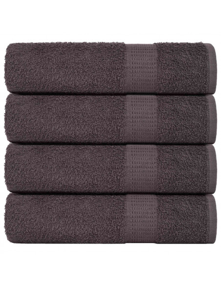Asciugamani Doccia 4 pz Antracite 70x140cm 360 g/m² 100% Cotone