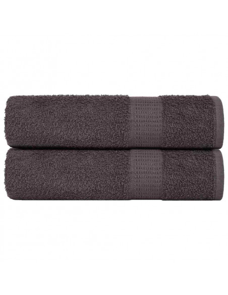 Asciugamani Doccia 2 pz Antracite 70x140cm 360 g/m² 100% Cotone