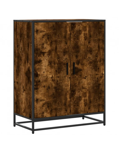 Scarpiera Rovere Fumo 75x38x97,5 cm Legno Multistrato Metallo
