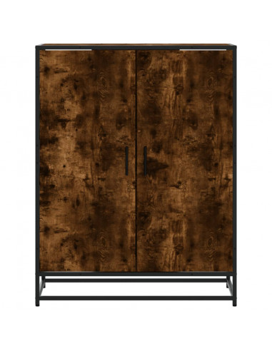Scarpiera Rovere Fumo 75x38x97,5 cm Legno Multistrato Metallo