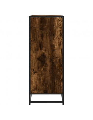 Scarpiera Rovere Fumo 75x38x97,5 cm Legno Multistrato Metallo