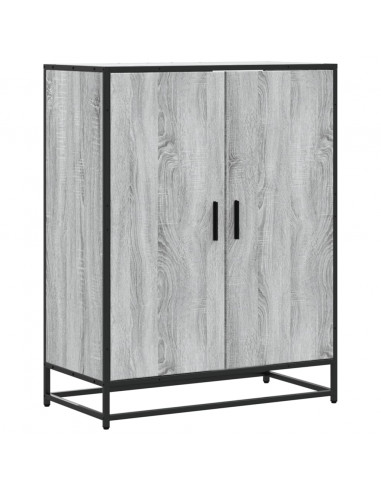 Scarpiera Grigio Sonoma 75x38x97,5 cm Legno Multistrato Metallo