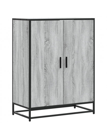 Scarpiera Grigio Sonoma 75x38x97,5 cm Legno Multistrato Metallo