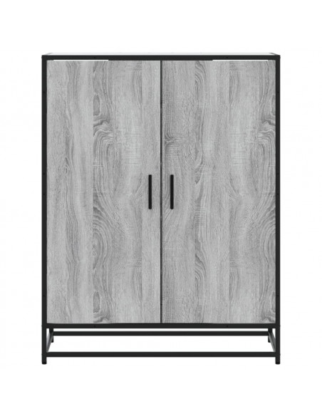 Scarpiera Grigio Sonoma 75x38x97,5 cm Legno Multistrato Metallo