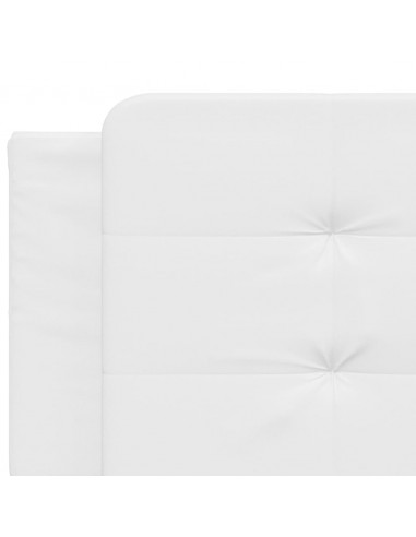 Giroletto con Testiera Bianco 160x200 cm in Similpelle