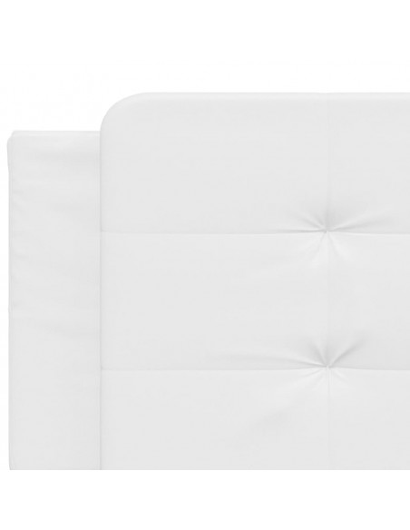 Giroletto con Testiera Bianco 160x200 cm in Similpelle