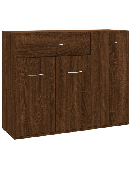 Credenza Rovere Marrone 88x30x70 cm in Legno Multistrato
