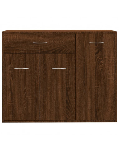 Credenza Rovere Marrone 88x30x70 cm in Legno Multistrato