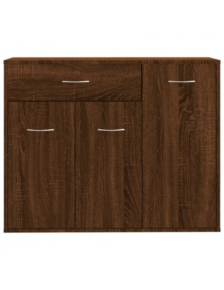Credenza Rovere Marrone 88x30x70 cm in Legno Multistrato