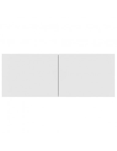 Mobili TV 4 pz Bianchi 80x30x30 cm in Legno Multistrato