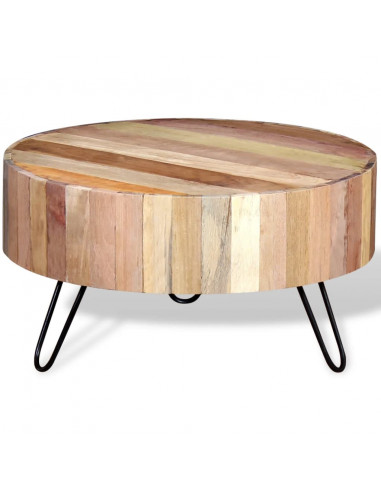 Tavolino da Salotto in Legno Massello di Recupero