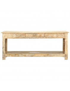 Tavolino da Salotto 110x50x45 cm Mango Massello Dipinto a Mano 2