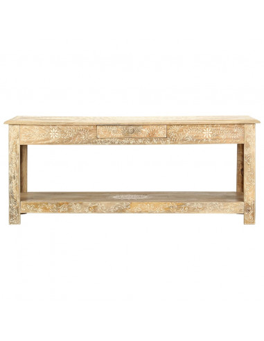 Tavolino da Salotto 110x50x45 cm Mango Massello Dipinto a Mano