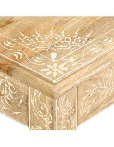 Tavolino da Salotto 110x50x45 cm Mango Massello Dipinto a Mano