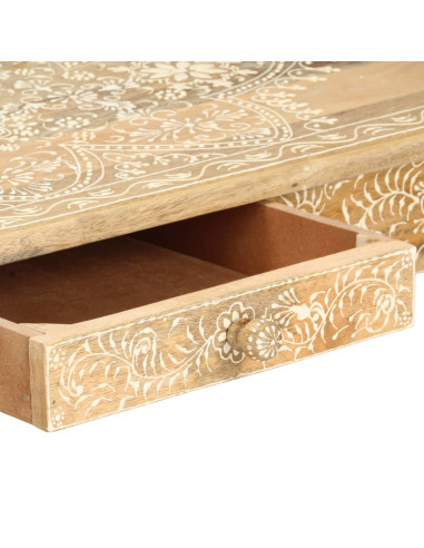 Tavolino da Salotto 110x50x45 cm Mango Massello Dipinto a Mano