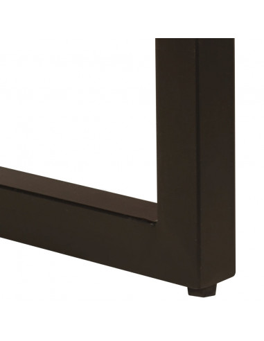 Tavolino da Caffè 100x50x35cm in Massello di Recupero e Acciaio