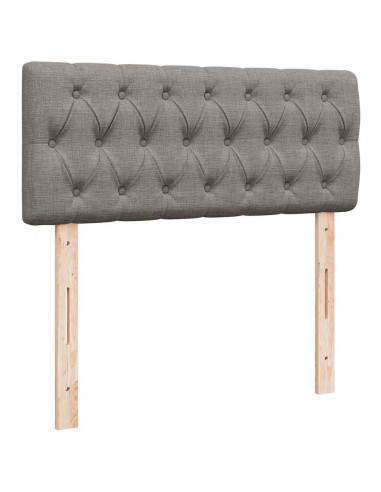 Struttura Letto Pouf con Materasso Tortora 120x200cm in Tessuto