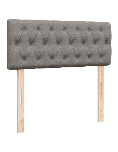 Struttura Letto Pouf con Materasso Tortora 120x200cm in Tessuto