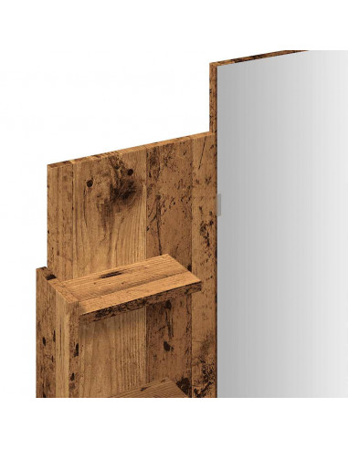 Toeletta con Specchio Legno Antico 96x39x142 cm