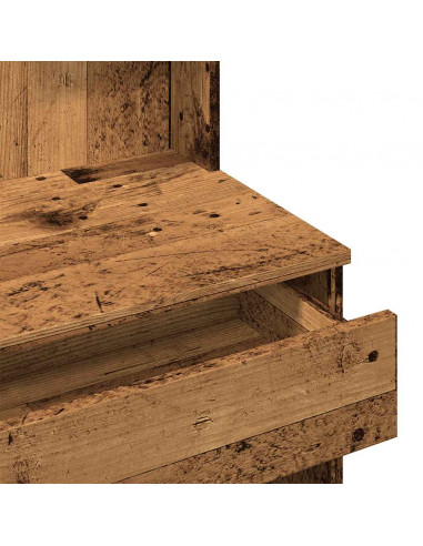 Toeletta con Specchio Legno Antico 96x39x142 cm