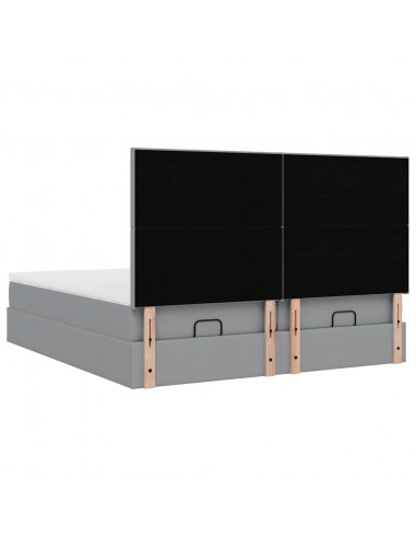 Struttura Letto Pouf con Materassi 160x200 cm in Tessuto