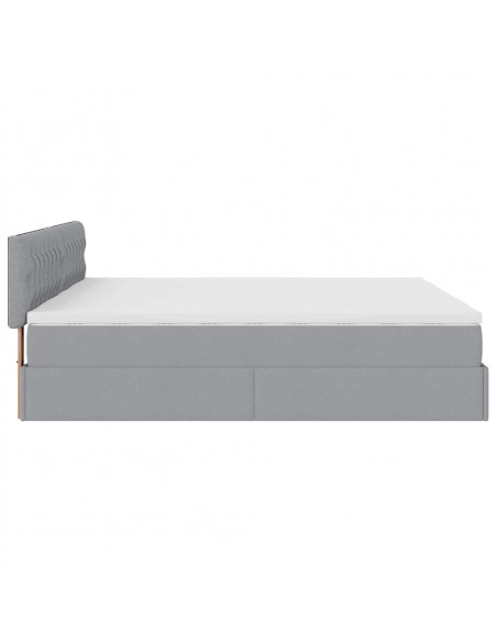 Struttura Letto Pouf con Materassi 180x200 cm in Tessuto