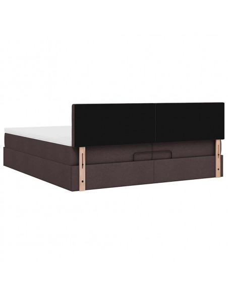 Struttura Letto Pouf con Materassi 200x200 cm in Tessuto