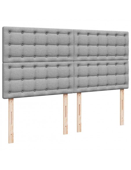 Struttura Letto Pouf con Materassi 200x200 cm in Tessuto