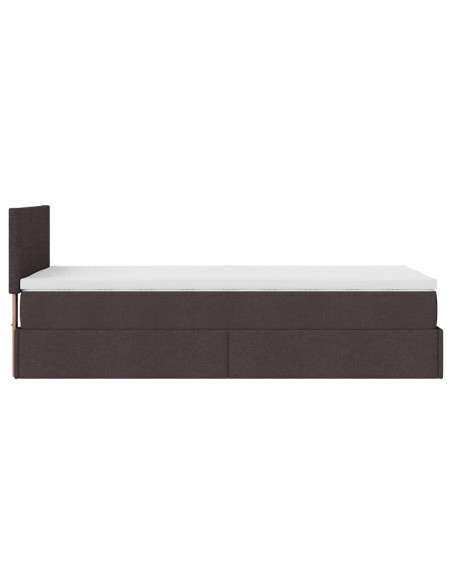 Struttura Letto Pouf con Materasso 100x200 cm in Tessuto